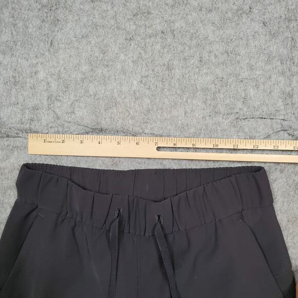Lululemon Pants Womens 4 On The Fly 7/8 Black Straight Leg Pull On Athleisure - Picture 2 of 8